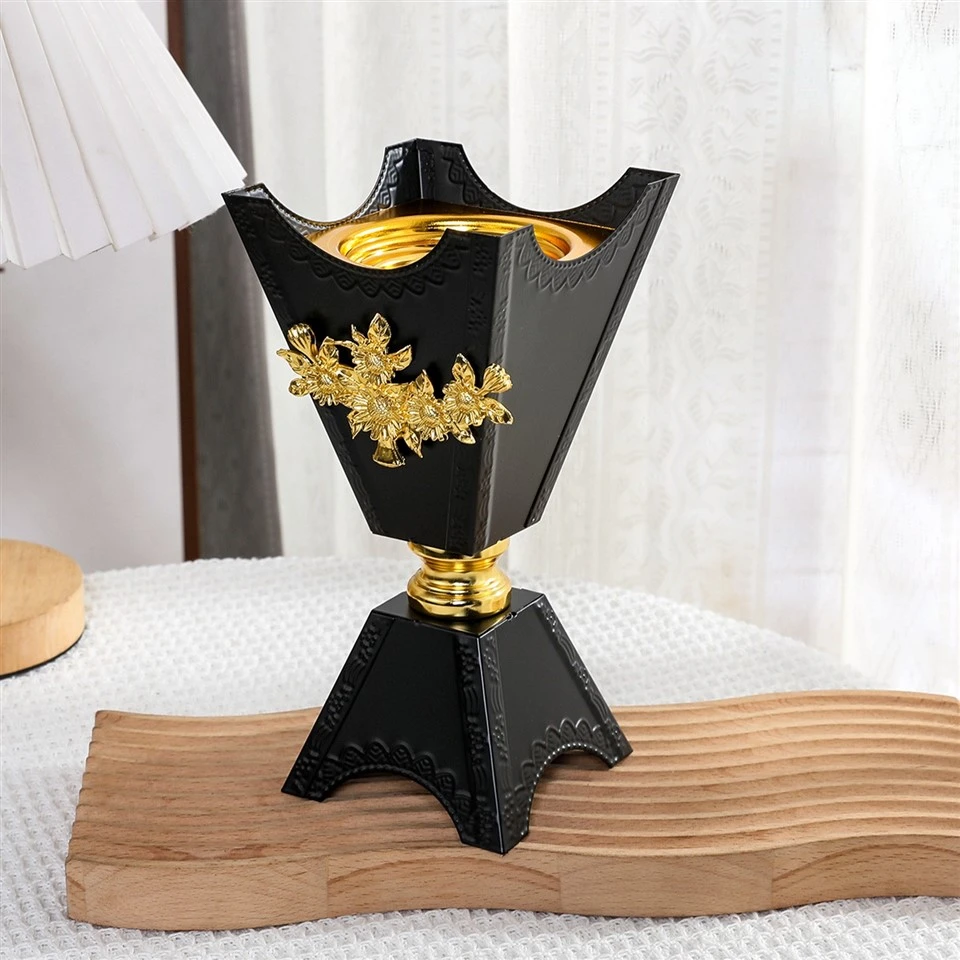 Two-Tone Floral Metal Oud Burner factory